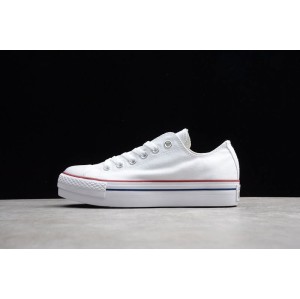 Converse low white blue red thick bottom m7652c15