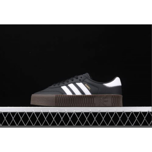 Original full head Adidas sambarose b28156 clover Retro Black and white thick soled raised board shoes
