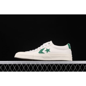Converse low white green star 1cl474