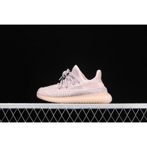 Adidas yeezy 350 boost V2 fv5666 Adidas coconut 350 second generation children's shoes silver powder sky star color matching