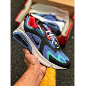 Company level NK air max 200 half palm air cushion retro casual running shoe aq2568-401 official synchronous two-dimensional code shoe standard scanning code direct to the official website original box original standard distinguishing currency size: 36.5 37.5 38.5 39 4