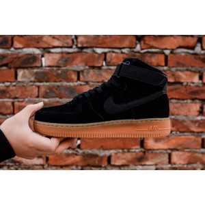 Nike Air Force 1 high '07 lv8 suede high top black rubber aa1118-001