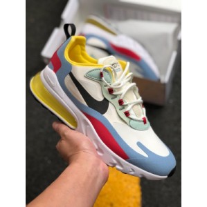 The original Nike react air max 270 2nd generation blue-green functional semi air cushioned running shoe is inspired by the shoe of the award-winning model of the year. The translucent upper passes through its toe and contour, from the toe to the super emerald heel bag, and remains along the eyes
