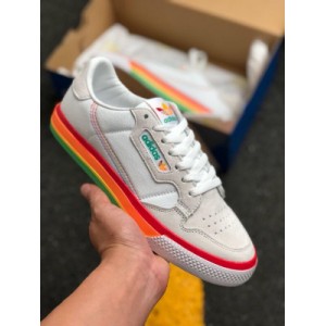 Company level ?? Autumn and winter new pop ?? Adidas clover campus board shoes ?? Adidas continuous vulc official Article No.: ef3527 white / Rainbow size: 36.5 37 38.5 39 40.5