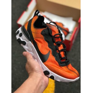 Correct grid last adjustment effect ? Comfortable and breathable running shoes let you enjoy freedom Nike react element premium 55 quot Orange Black quot ultra thin cloth series avant garde running shoes breathable cloth sunset orange black and white bq924