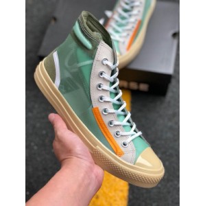 Original customized exclusive color off-green x Converse Chuck Taylor All Star 1970s inlet, transparent green mesh, yarn, high top structure Style: 165603c size: 35 36 3