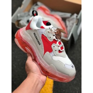 I8 version top pure original 2019 new product new original factory data to create a private model, which can intuitively compare the authentic Balenciaga triple s Balenciaga's third generation air cushion crystal bottom to the old thick soled dad's shoes Balenciaga's new air cushion shoes combination nitrogen outsole can be seen and transparent