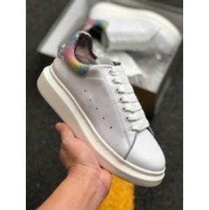 McQueen's collection of men's and women's styles Alexander McQueen Alexander McQueen's low profile fashion thick bottom casual sneakers leopard's tail top-level original version overseas ordering single imported top layer leather + sheep leather lining