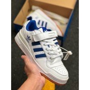 True standard company original box original standard Adidas / Adidas forum mid low classic Velcro retro board shoes men's and women's fashion shoes top first layer leather casual shoes white blue brown article number: g25812 size: 36 36.5 37 38.5 39