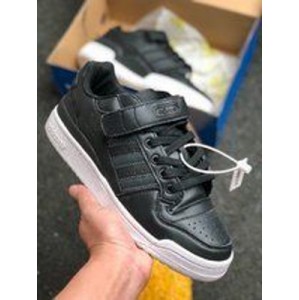 True standard company original box original standard Adidas / Adidas forum mid low classic Velcro retro board shoes men's and women's fashion shoes top first layer leather casual shoes white and black article number: cg7135 size: 36 36.5 37 38.5 39