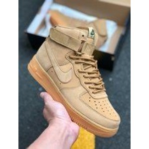 Pure original air force 1 Mid'07 lv8 wheat color Air Force 1 wheat high top Article No.: 882096 200 original first layer cowhide leather material can withstand the test of actual measurement, and the original shoe last paperboard data are accurately compared with the original file