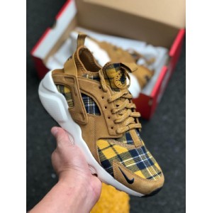 Tmall jd.com only provides the original version ? Air huarache Ultra Suede ID Wallace's fourth generation top pig leather product No.: ah6809-700 yellow grid autumn and winter new built-in air cushion size: 36.5 37