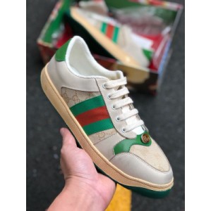 Gucci Vintage daddy shoes and new board shoes in spring and summer 2019 official synchronization of new screener series high luxury Gucci Yu wenle sakuchi jiantaro's foot demonstration Gucci abandoned leather snake classic prototype retro hundred