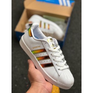 Company level tmall mall Adidas superstar's strongest shell head tongue thickness perfectly meets the standard original blue soft sole original batch perfect details eg2918 size: 36 36