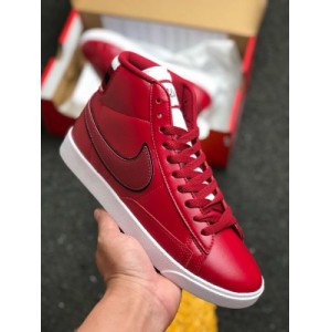 The Nike Blazer Mid White blackened blue red crush Nike SB blazer is Nike's classic shoe that has transformed from a basketball shoe to a skateboard shoe, with a synthetic rubber and leather upper