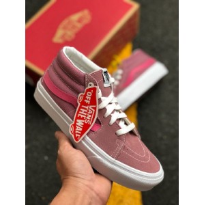 Tmall official new color vans sk8 hi reissue middle top canvas casual skateboard shoes suede white powder vn0a3wm3vxy2 men's and women's shoes true standard vulcanization process original steel seal material standard ? Yard number: 35 36 36.5 37 38.5