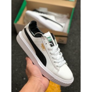 Puma breaker suede gum men's and women's casual shoes use classic design to create a simple and exquisite style. The high-quality fleece cow leather upper comes with a charming retro texture. The hot gold brand logo at the side heel and insole is embellished