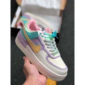 Correct sole exclusive private model original shoes development of double-layer lightweight EVA foam midsole anti-skid RB rubber outer ring sole sole ? New girl deconstruction Nike WMNs Air Force 1 shadow quote tropical twist quote lightweight