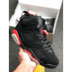 Air jordan 6 retro quot infrared 2019 release quot men's shoes original box true standard half size system correct first layer frosted leather trim original file original data development version meticulous midsole lacing process ? EDC guanxige kisses his feet with a brand-new black and red AI