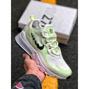 The company level Nike react air max 270 high bridge shield mesh series functional semi air cushion running shoe is inspired by the shoe of the award-winning model of the year. The translucent upper passes through its toe cap and contour, while leaving barely V along the eyes