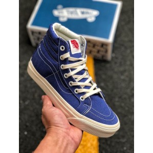 Vance high top canvas vans vault og sk8 hi LX high-end branch uses twill to give people a full three-dimensional feeling, high-grade Blue / Black Warrior