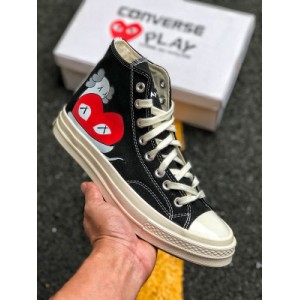 CDG play x Converse 1970s official color: black-and-white serial label high help converse chuankubaoling play love co branded canvas shoes original box original standard impeccable genuine order all aspects of detail workmanship second to all in the market ? Size: 35 3