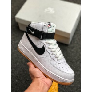 Original last development paper plate built-in full-length Air sole unit Nike Air Force 1 high x27 07 3 x27 white / blue classic high top leather versatile casual sports board shoe at7653-100 size: 36