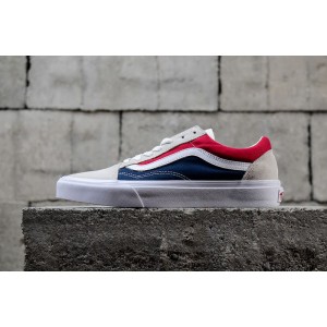 Shipment vans / Vance old skool Anaheim contrast low top casual Board Shoes White Blue Red vn0a38g1qkn