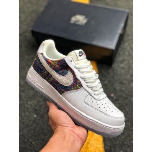 Nike Air Force 1 x27 07 lv8 stitched Air Force 1 low top sports and leisure board shoe cj1602-100 built-in solo air unit crystal outsole size: 36.5 37.5 38.5 39 40.5
