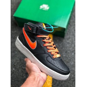 Black orange Air Force 1 x27 07 lv8 x strange things Hawkins high joint name original last original paperboard to create the purest air force version, focus on foreign trade channels, full-length built-in air cushion original box accessories, official goods