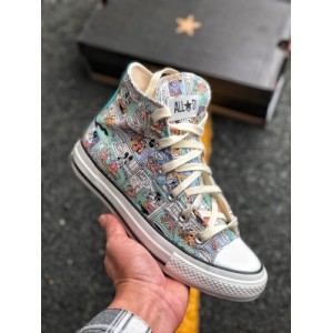 Converse All Star Mickey Mouse Tokyo Osaka limited high top casual canvas shoes narrow toe cap and slender shoe shape highlight simple and classic appearance thick heel strip bright shoe surround strip and built-in soft insole at toe cap firmly fit the foot official style 162976c
