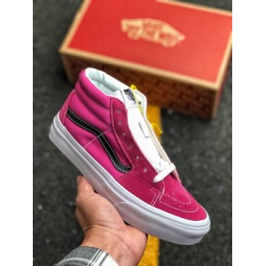 Vans sk8 mid is a rare middle top shoe under vans classics, which is between high top and low top. It is very popular. The shoe is made of the most classic suede combined with canvas. It is more flexible and old s than sk8 hi ankle