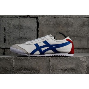 ASICs ghost grave tiger neutral mexico 66 series casual shoes lambskin white Royal Blue Red