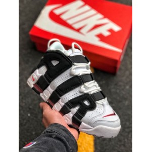 Inspired by the graffiti culture popular in the street, pure original Nike has created the overall design style of nike air more uptempo, which is exaggerated and full of charm. A pair of huge letters quot air are engraved on both sides of the thick and textured leather upper