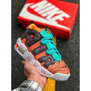 Inspired by the graffiti culture popular on the street, pure original Nike has created the overall design style of nike air more uptempo, which is exaggerated and full of charm. A pair of huge letters air are printed on both sides of the thick and textured leather upper, which is unique and cool