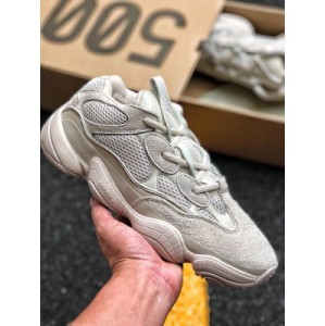 Adidas yeezy 500 coconut 500m white ee7287 original adiprene damping technology tag built-in chip upper is Xiangzhou original anti velvet leather original insole three color block perfect matching black particles evenly distributed size: 36.5
