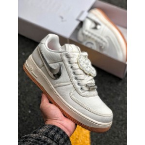 Travis Scott x Nike Air Force 1 low quote sail quote rapper Travis Scott teamed up with Nike to create the original shipping overall color scheme of Air Force 1 in beige