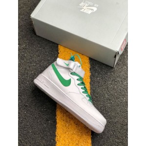American counter launched in China without air force 1 Mid White Green Sky Star Limited article number: 366731-909 correct version ? Don't note that gaobang air force leisure board shoes are purchased with original leather materials, original boxes, original standard steel seals, and full-length built-in air cushion size: 36