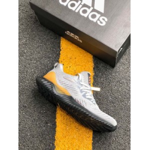 Adidas alphabounce HPC AMS alpha 3rd generation black light grey b88085 color matching bouncetm midsole combined with forced mesh thermal fusion multi-layer flannel, plus horse brand outsole original box, the highest version available on the market