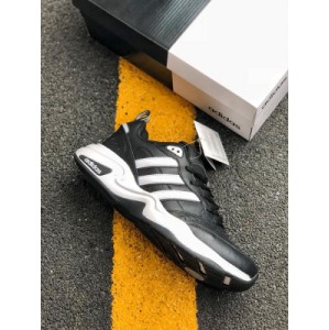 Company level Adidas Adidas ogiginals struts clover new lightweight daddy shoes casual shoes leather upper embellished with hollow out finish iconic three stripes with modeling midsole and comfortable outsole "thick Daddy" temperament is thick and comfortable for you