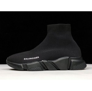 Q28 G5 Balenciaga speed stretch knit mid neckers middle band knit socks and sneakers logo pure black ecba800515p