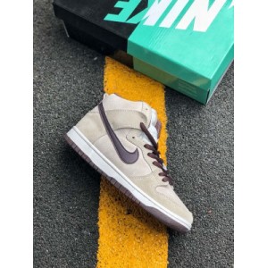 Company level Nike Dunk High Pro desert sand desert dark brown high top casual sports board shoes feel soft and comfortable, and the zoomair unit can effectively absorb the impact of extreme sports such as skateboarding when landing, providing convenience for street athletes