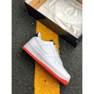Pure original new color Nike Air Force 1 low'07 NY vs NY Pack White Orange Air Force 1 low top versatile casual sports board shoe soft and elastic cushioning and excellent midsole design are combined across the retro and modern appearance