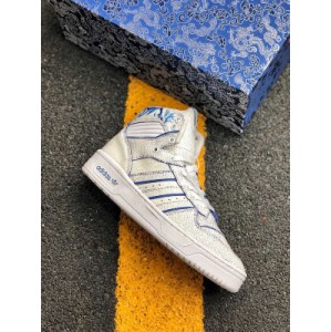 Newly developed original last original box version Adidas Adidas rivary China Limited high top board shoes burst blue and white porcelain Adidas brought back to Adidas magmur runner again to highlight Adidas with strong retro charm