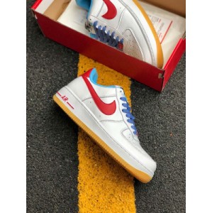 Company level clot x Air Force 1 Guanxi main brand red and blue joint name air force No. 1 low top casual board shoes original model original last perfect shoe shape built-in full-length air cushion item No.: cu1980 190 size: 36.5 37.5 38