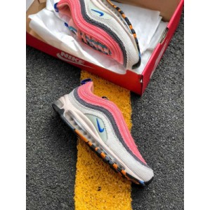 The nike air max 97 quot pink corduroy quot corduroy 3M reflective bullet retro full-length air cushion casual shoe cq7512-046 is based on air max 97 in pink
