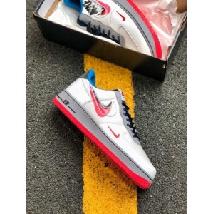 Company level Nike Air Force 1 quot script Swoosh quot double hook manuscript Air Force 1 low top casual sneaker ct1620-100 is the only high-quality differentiated version on the market, with soft and elastic cushioning and excellent midsole