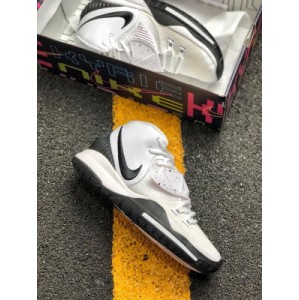 Company level Nike Kyrie 6 x27 ikhet x27 Owen 6th generation white and black indoor combat casual basketball shoe bq9377-100 built-in MD cushioning midsole in heel with original true zoom turbo unit size: 40.5 41 4
