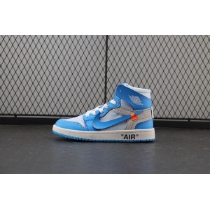 Aj1 ow co branded kids' shoe North Carolina air jordan x off white NRG style No. aq0818-148_