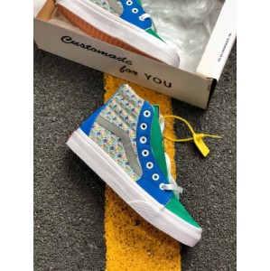 Vulcanization process ? Vance vans sk8 hi high top versatile casual sports board shoes are well known by virtue of their highly recognizable contour and side body stripes. Vans has become one of the most representative classic shoes of vans. Vans often cooperates with many artists based on sk8 hi